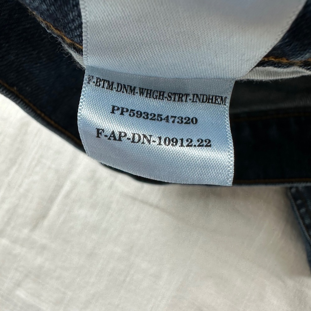 Everlane The Way High Jean Abyss Straight Leg Frayed Hem Denim Blue Women's‎  27 - Picture 4 of 16